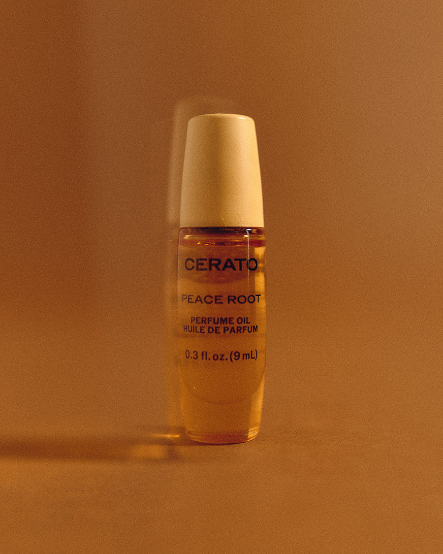 Peace Root, a non-toxic, smoky sandalwood fragrance oil by Cerato 